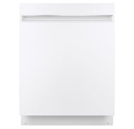 White ADA compliant dishwasher with flush control panel, designed for kitchen appliances and home improvement.