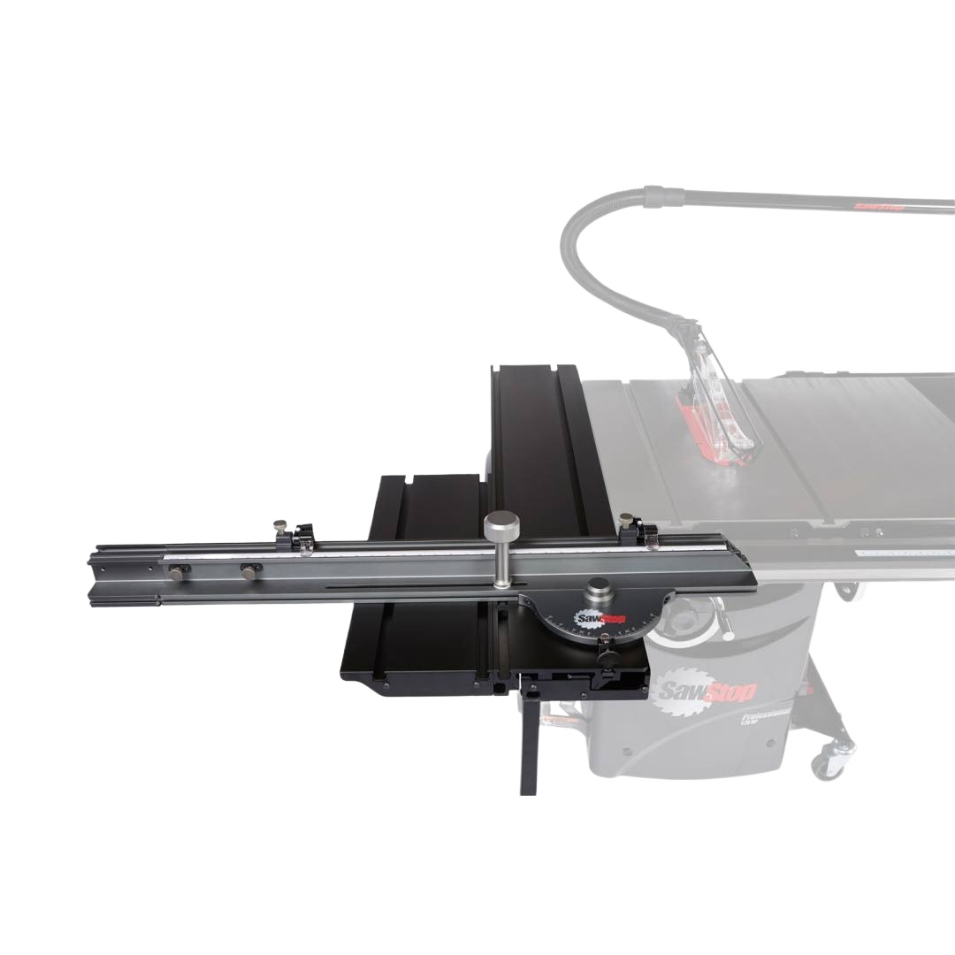 Sliding crosscut table attachment in black and silver for precise woodworking in saw accessories and tool collections