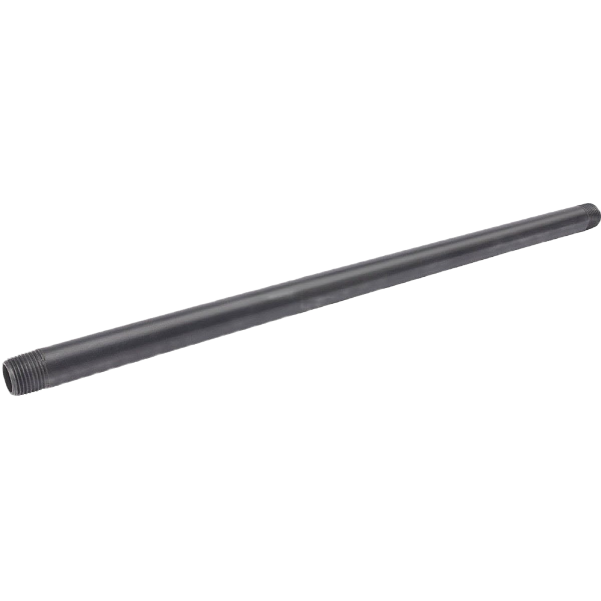 Black Schedule 80 PVC nipple pipe with threaded end for plumbing tools and home improvement fittings collections