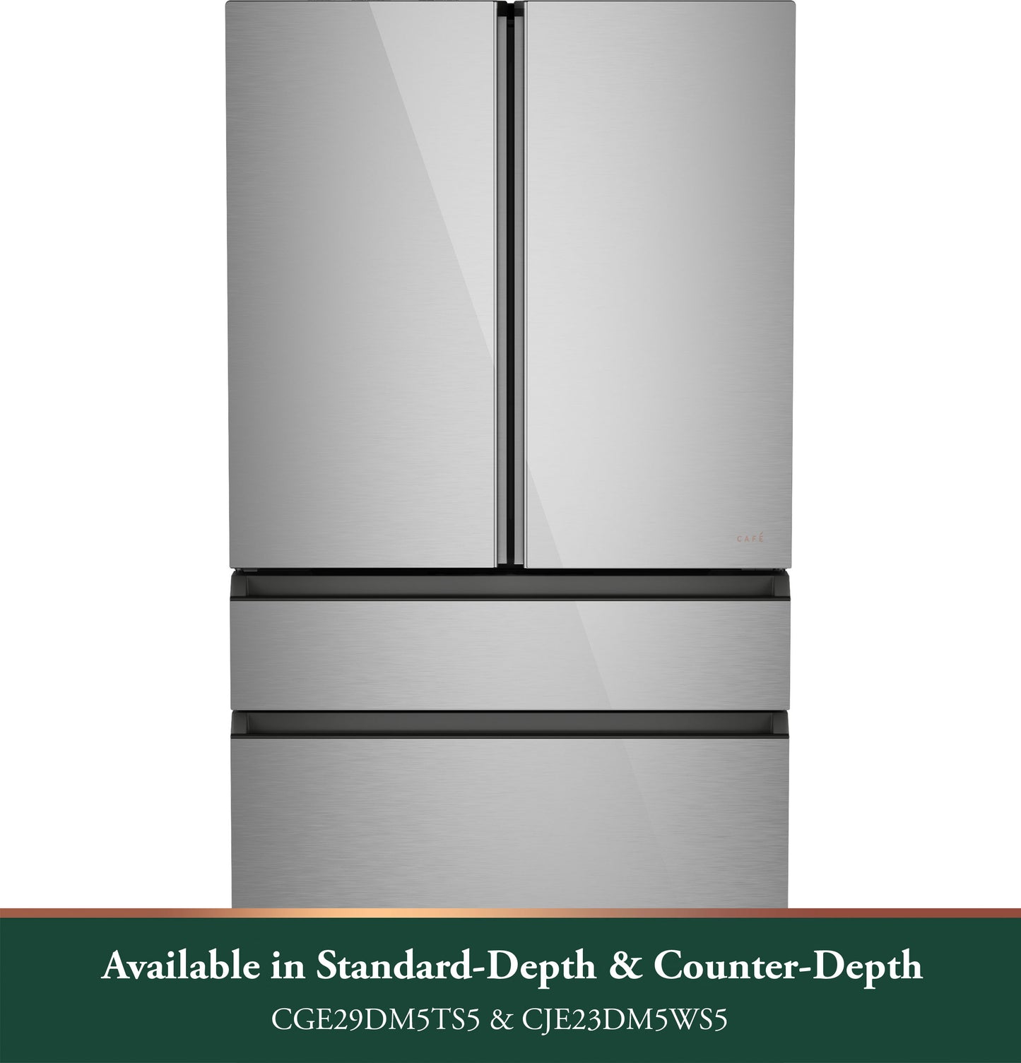 CAFÉ™ ENERGY STAR® 28.7 Cu. Ft. Smart 4-Door French-Door Refrigerator in Platinum Glass With Dual-Dispense AutoFill Pitcher