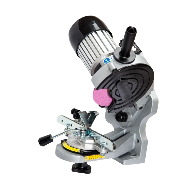 Manual chain grinder with precision adjustment and grinding wheel for tool accessories and home improvement collections