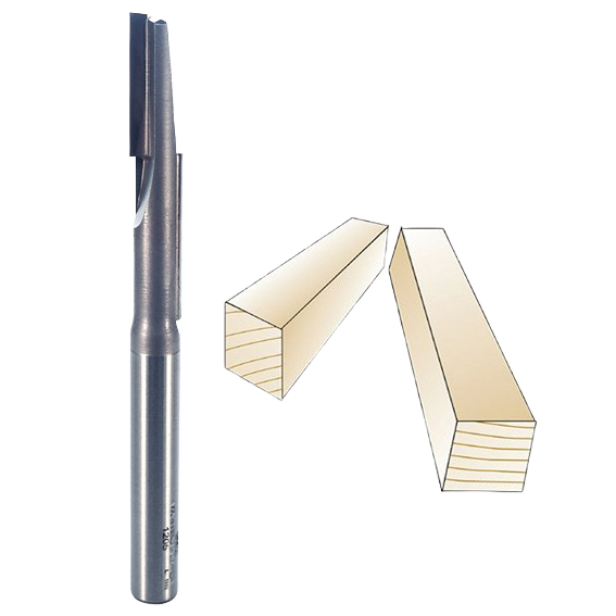 Straight flute stagger tooth router bit with 1/2 inch shank for fast cutting in woodworking tool accessories collections