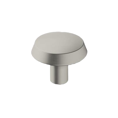 Satin nickel cabinet knob with smooth curved design for furniture hardware and home improvement projects under $50 collections