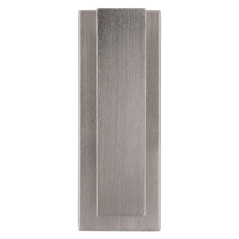 Satin nickel door knocker with reed pattern for door accessories and home improvement collections under $50
