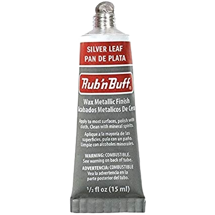 Tube of silver leaf wax metallic finish for specialty paint and home improvement crafting projects under $50