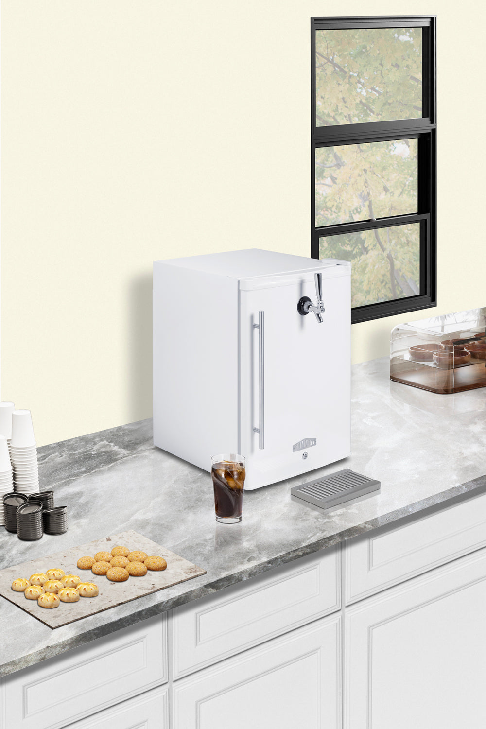 17" Wide Tabletop Front Tap Coffee Kegerator