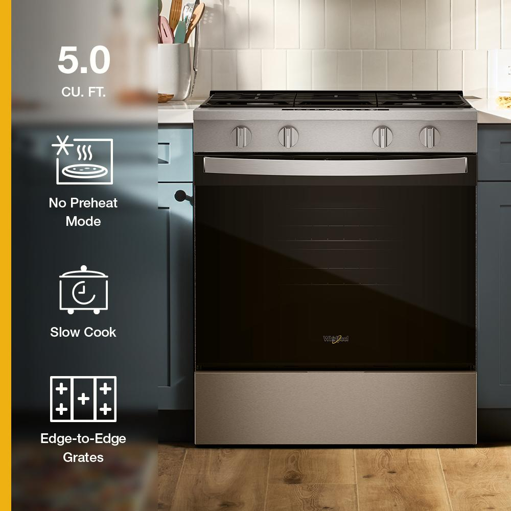 30-inch Gas Range with No Preheat Mode and Slow Cook