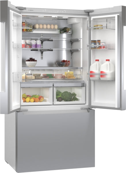 800 Series, French Door Bottom Mount Refrigerator, 36'', Stainless Steel