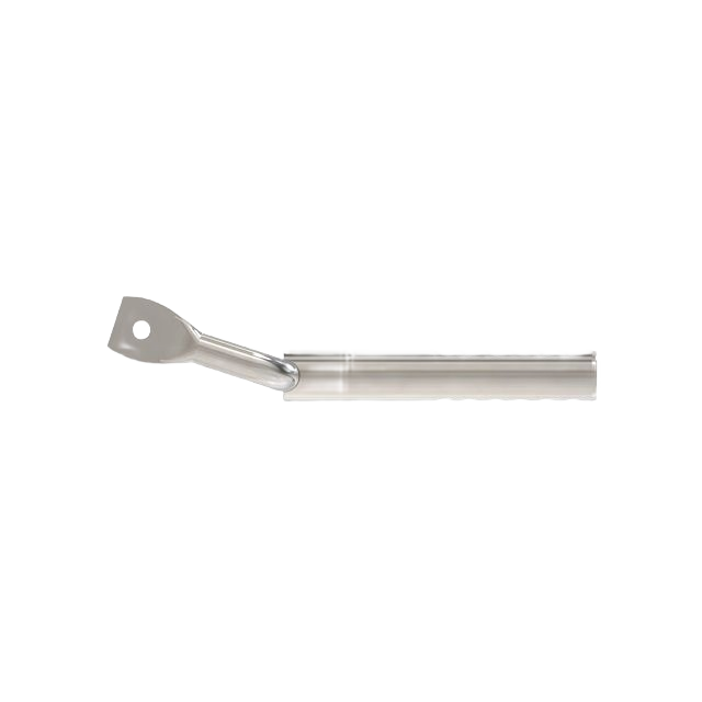 Silver metal left-hand gage wheel arm with precision hole for mounting in agricultural equipment tools and home improvement