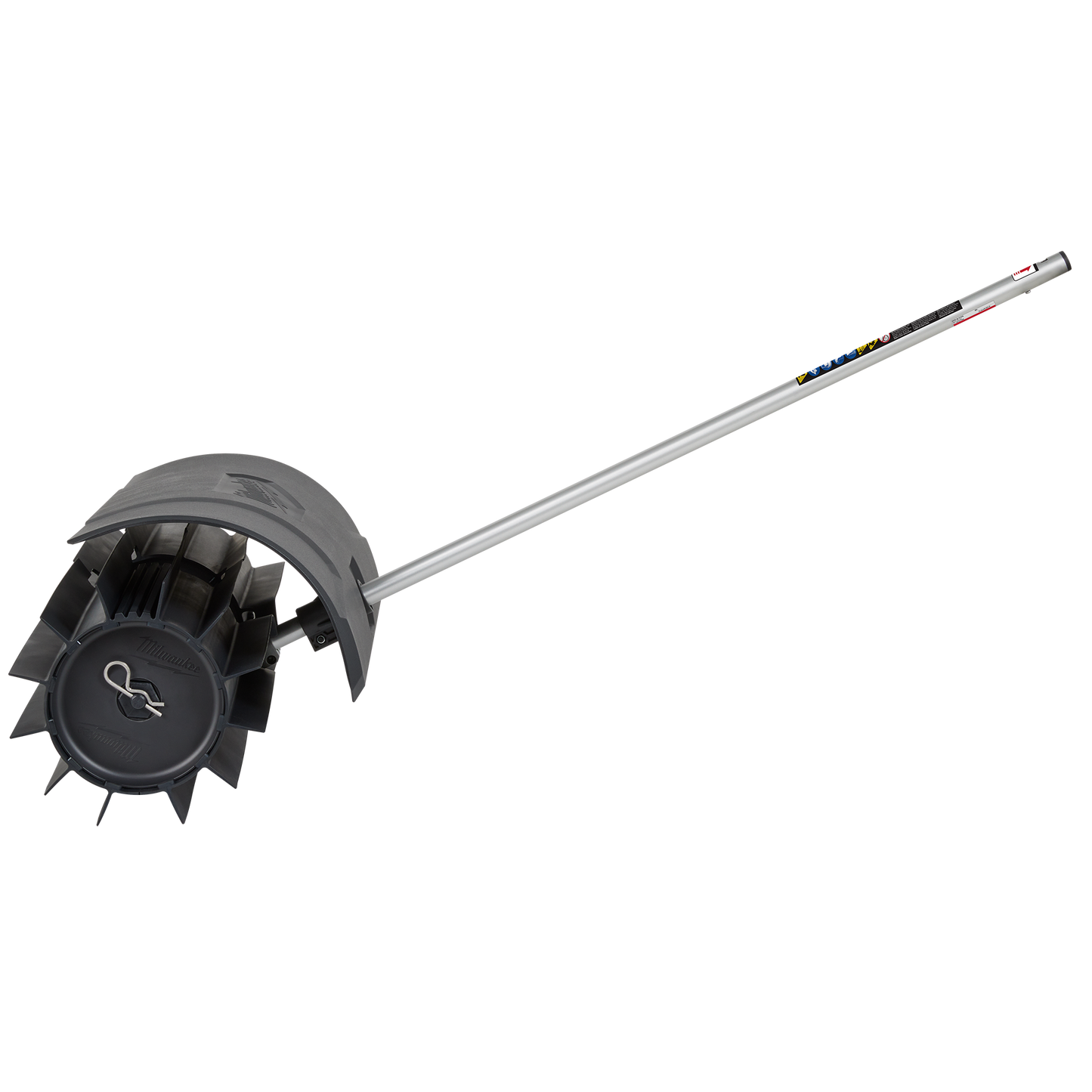 Rubber broom attachment with curved black blade and metal handle for tools and home improvement tasks