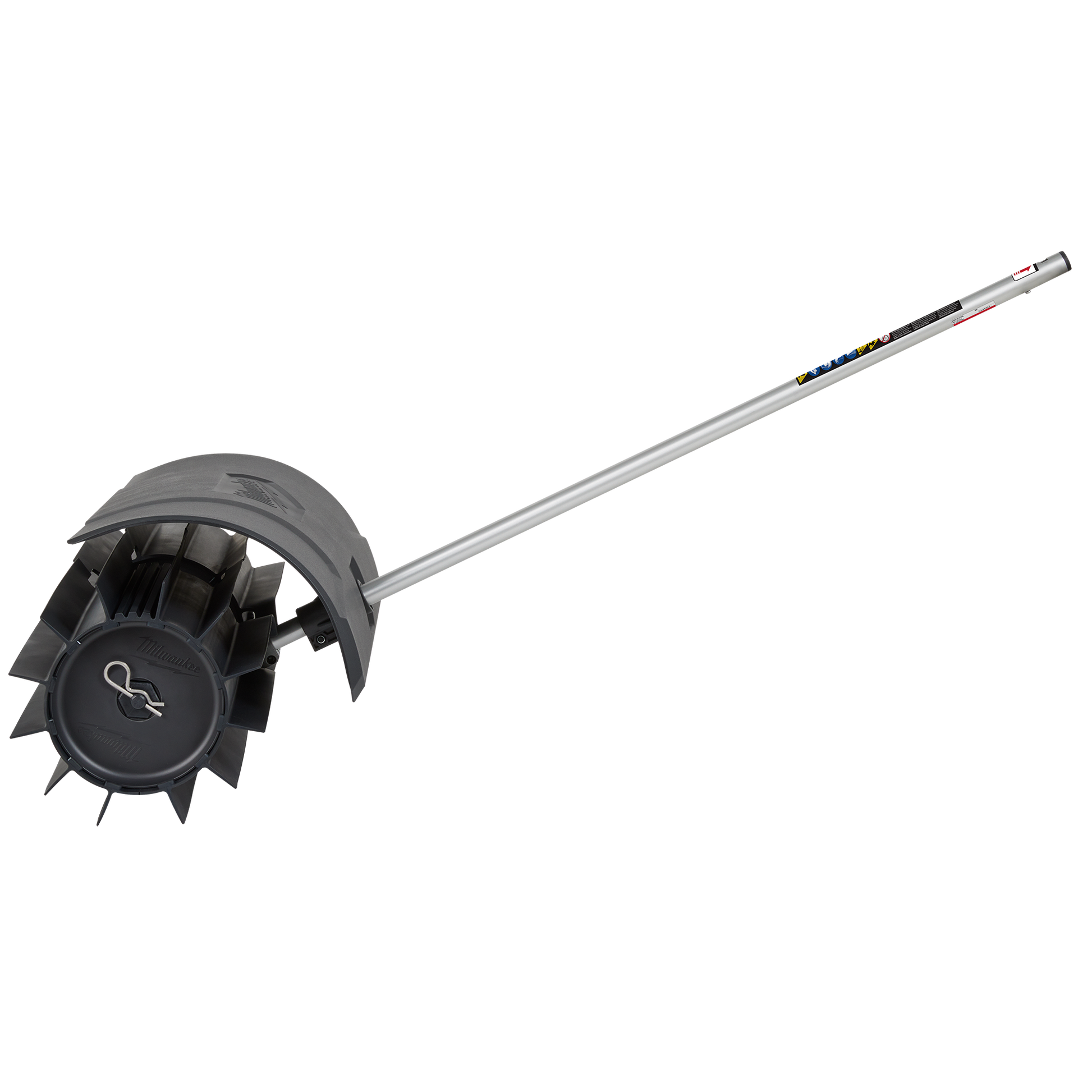 Rubber broom attachment with curved black blade and metal handle for tools and home improvement tasks
