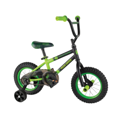 16-inch green and black kids bicycle with training wheels in Toys & Games riding toys collection