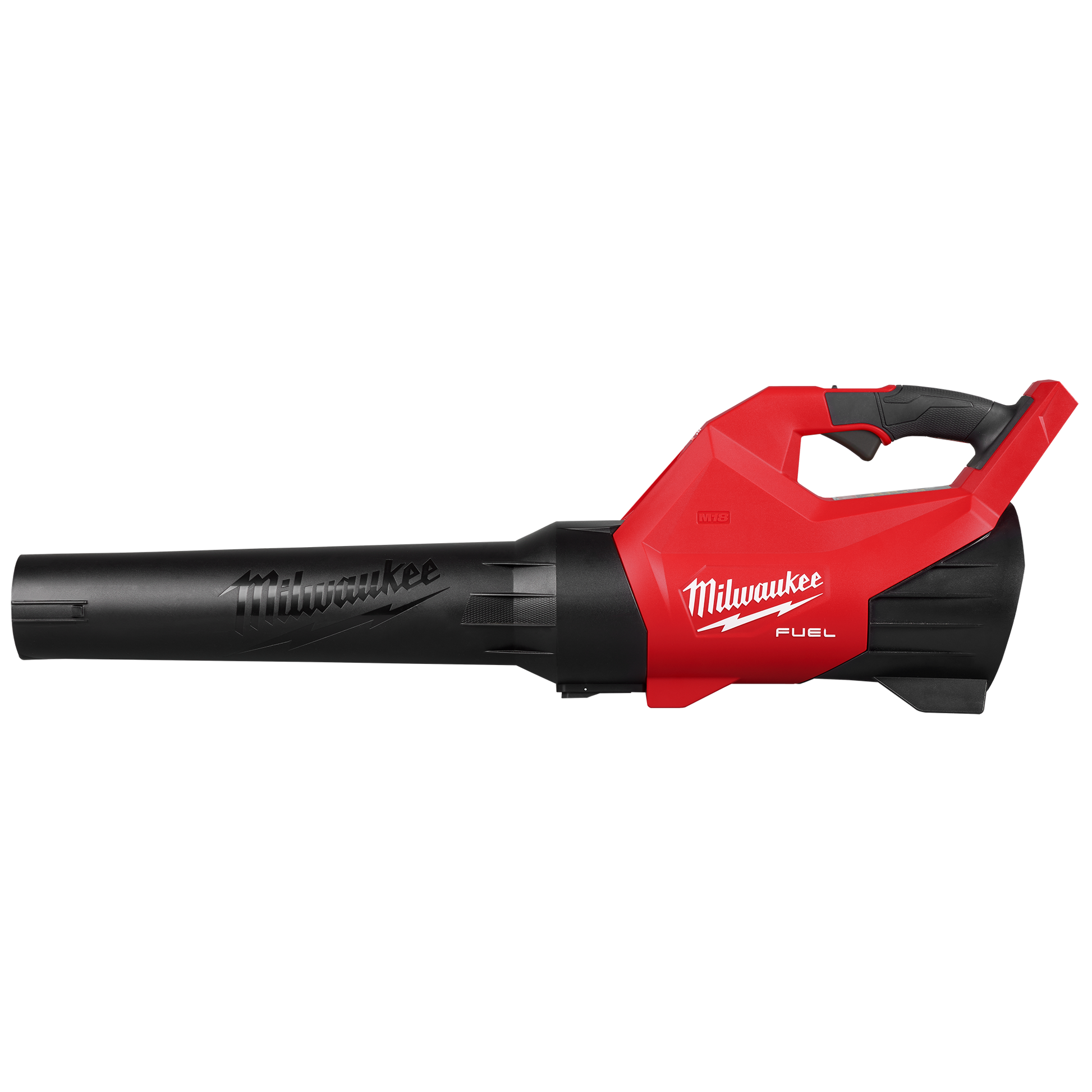 Cordless red and black handheld blower with ergonomic grip designed for outdoor tools and home improvement tasks