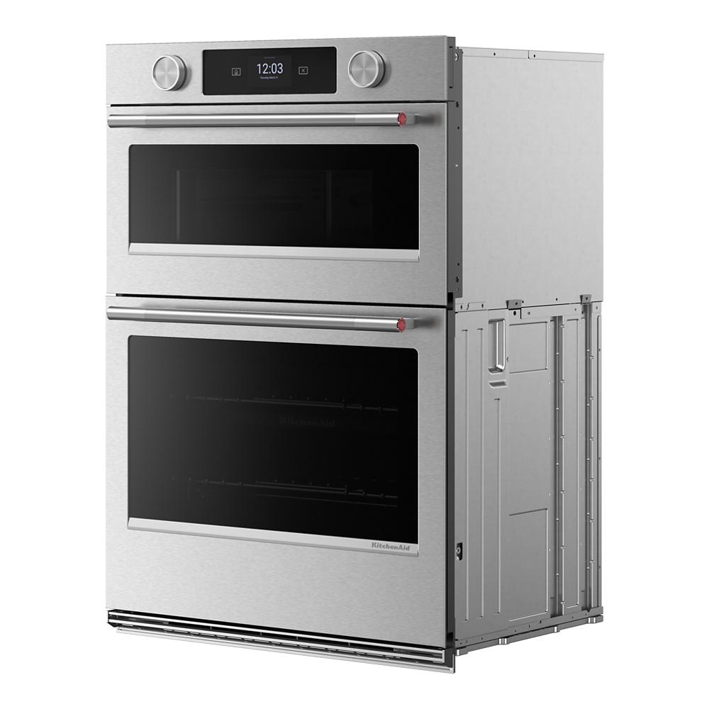 Stainless steel 30-inch smart electric combo wall oven with digital display and dual oven compartments from Wall Ovens collection