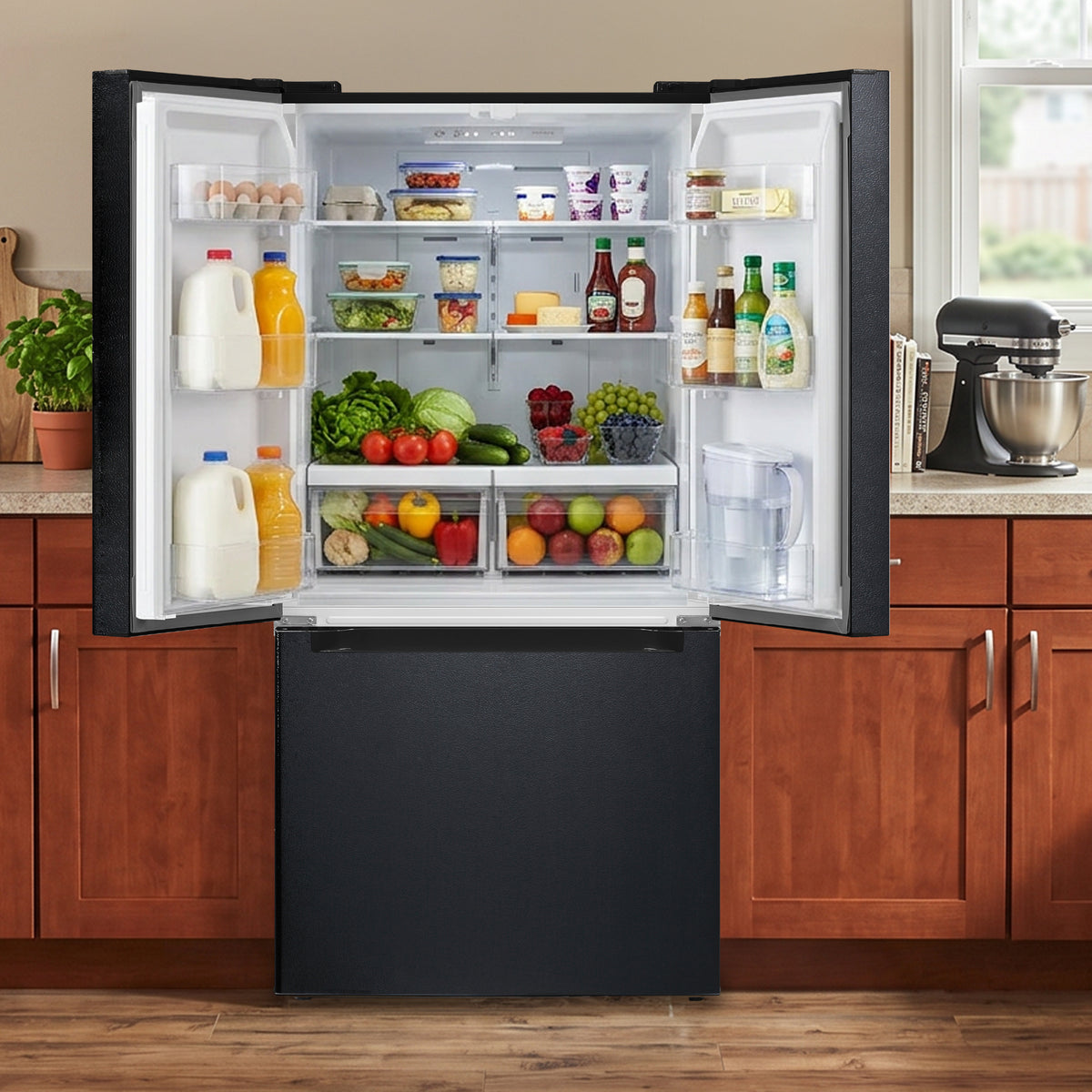Element Electronics 18.4 cu. ft. French Door Refrigerator - Stainless Steel, ENERGY STAR (ERFD19CGCB)