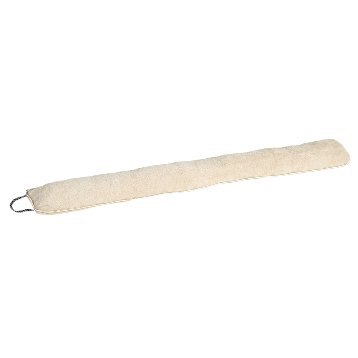 Tan synthetic fleece draft stopper with satin trim for home insulation in hardware and under $50 collections
