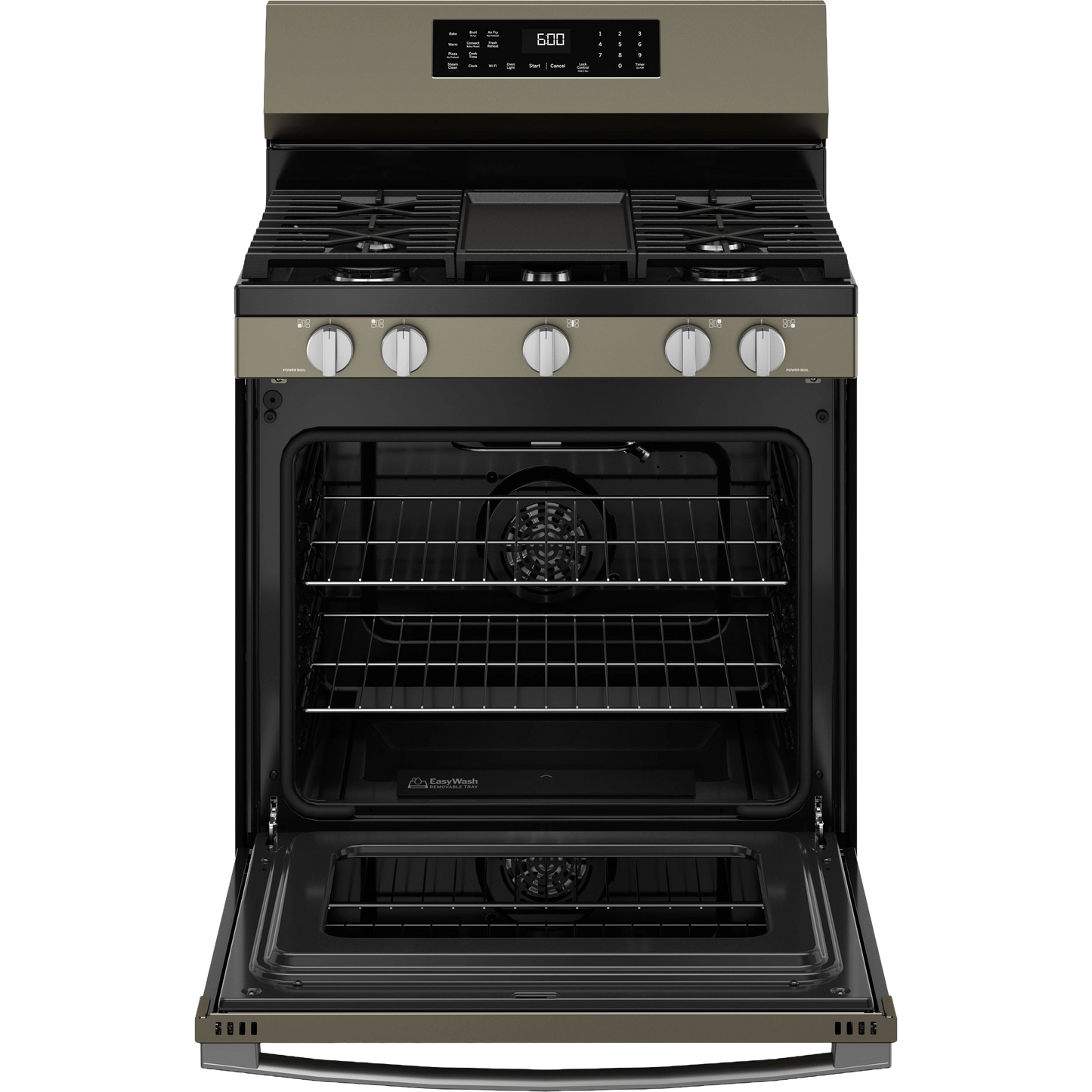 GE® 30" Free-Standing Gas Convection Range with No Preheat Air Fry and EasyWash™ Oven Tray