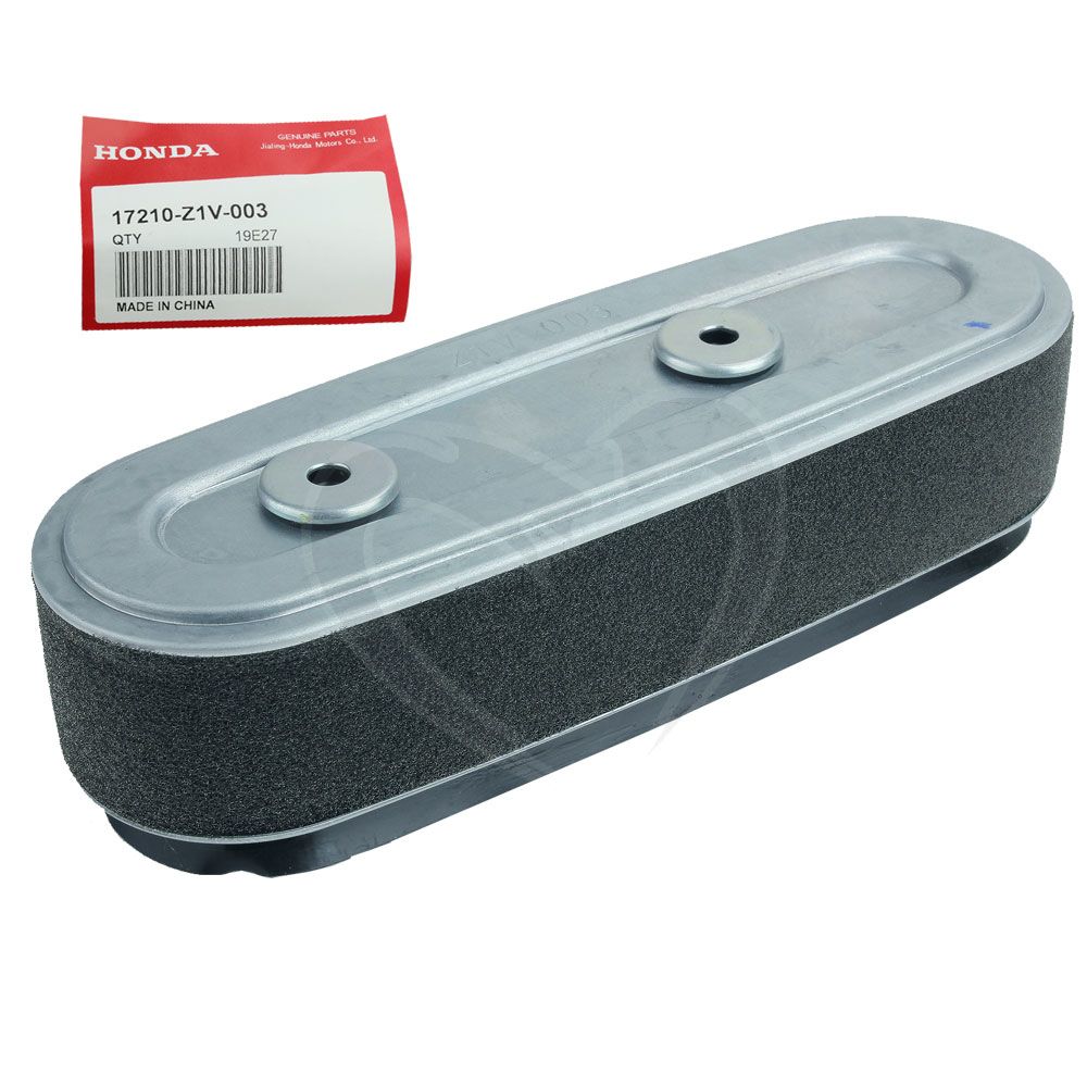 Oval-shaped air filter element with metal top for Honda vehicle maintenance in parts and lubricants collection