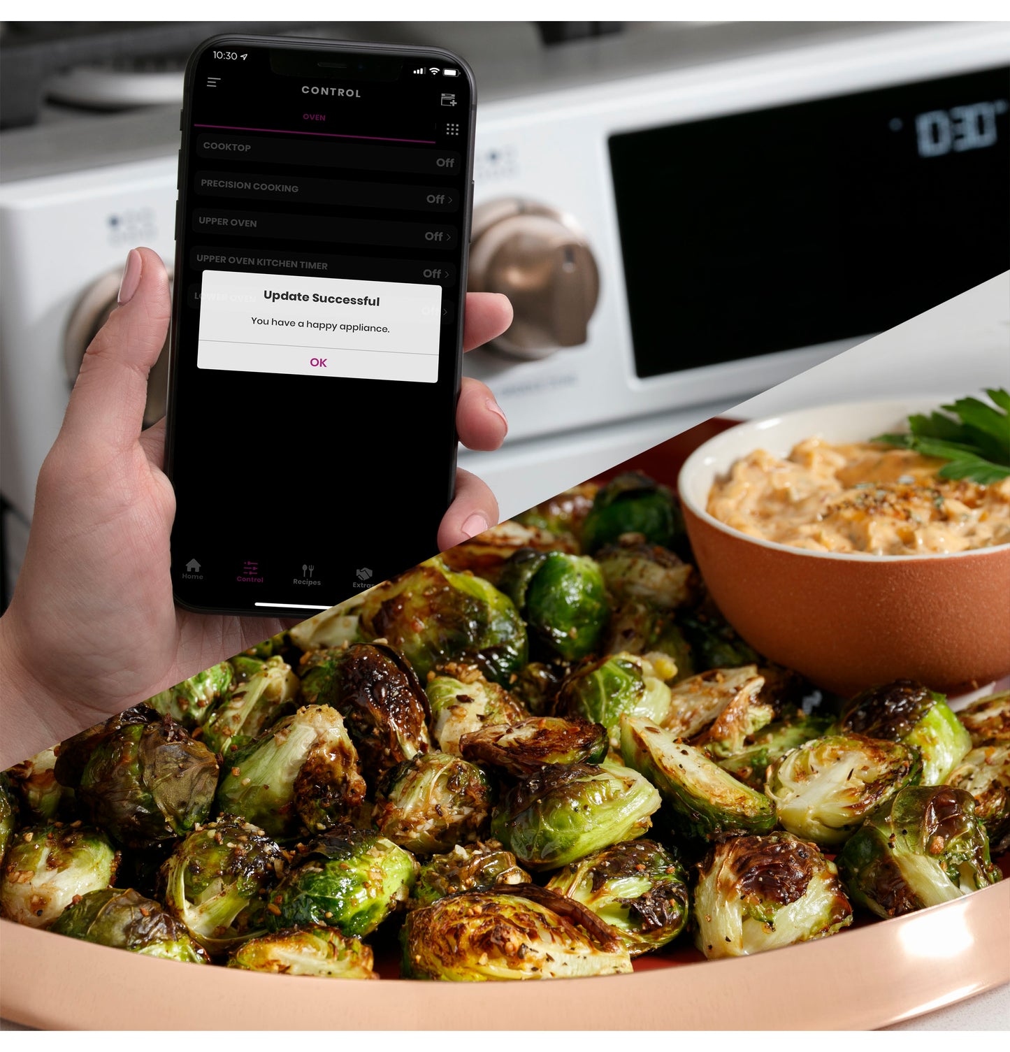 CAFÉ™ 30" Smart Slide-In, Front-Control, Radiant and Convection Range