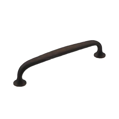 Oil-rubbed bronze cabinet pull with 5-1/16 inch center-to-center spacing in hardware and furniture accessories collections