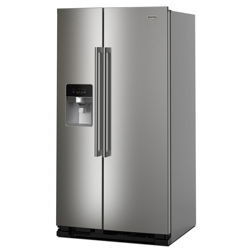 36-inch stainless steel side-by-side refrigerator with water and ice dispenser in refrigerators and appliances collection