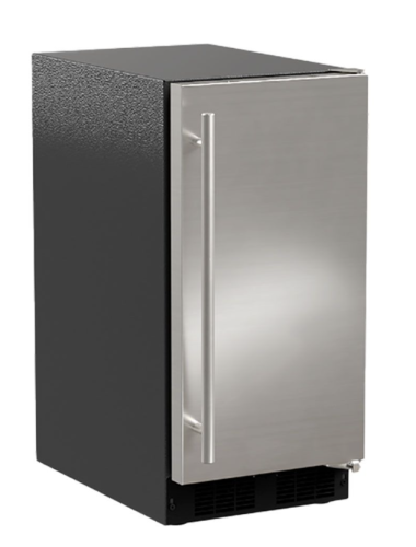 Compact built-in ice machine with stainless steel door and sleek handle in Refrigerators and Kitchen Appliances collection