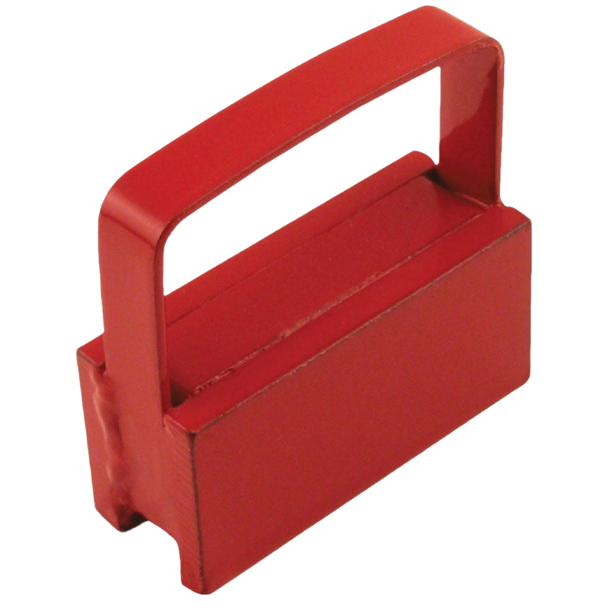 Red coated metal handle magnet designed for lifting and holding metal objects, part of hardware under $50 collections