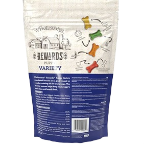Resealable bag of Wholesomes Rewards Puppy Variety Biscuits for training treats in pet & animal under $50 collection