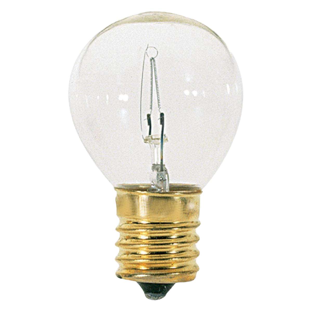 Clear incandescent light bulb with brass screw base for use in lighting and electrical home improvement projects