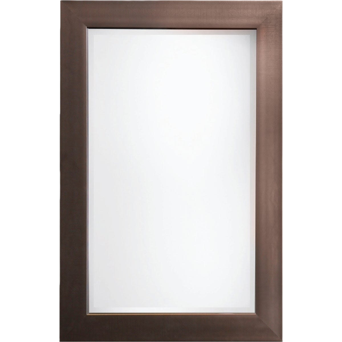 Rectangular wall mirror with antique pewter plastic frame for home decor and improvement use