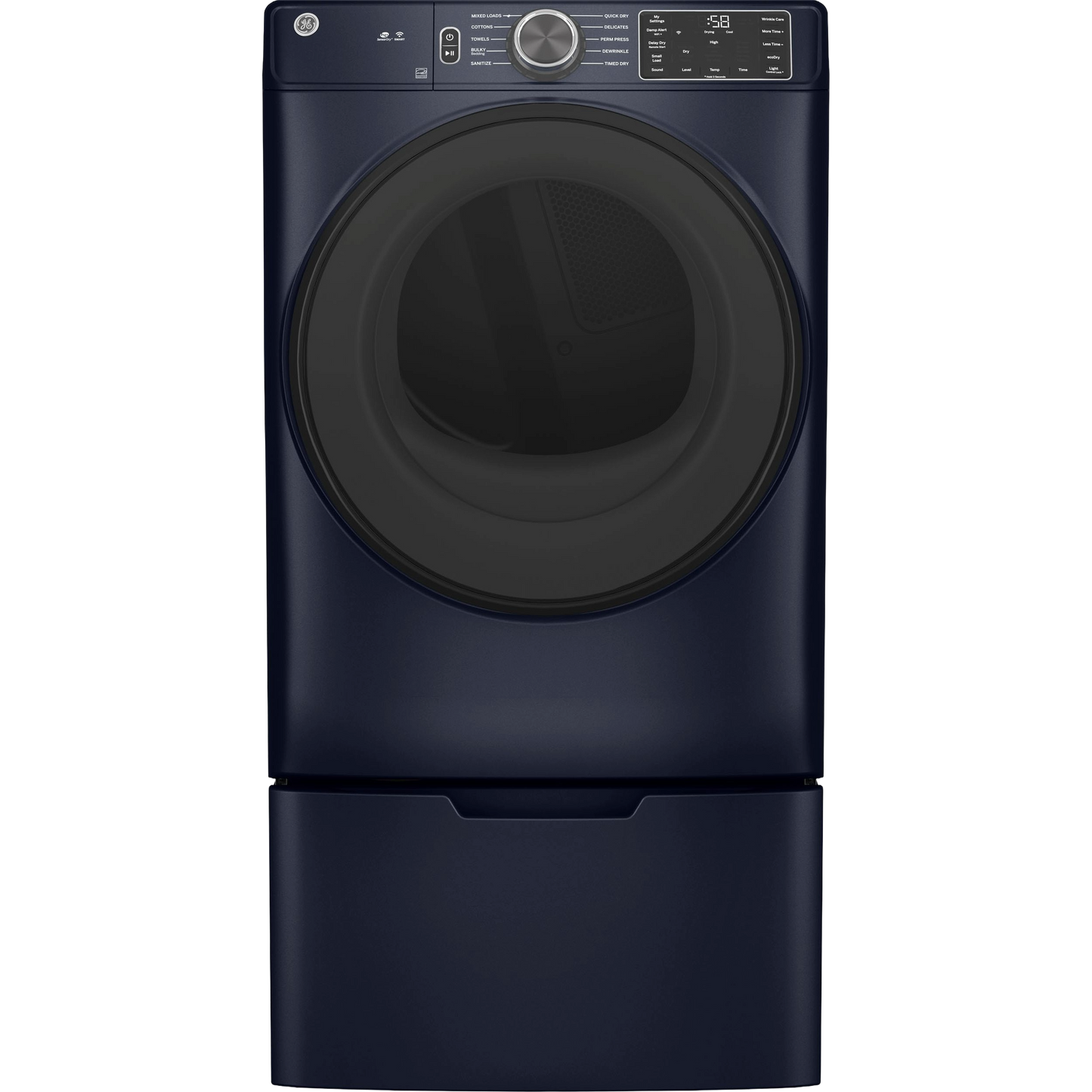 GE® ENERGY STAR® 7.8 cu. ft. Capacity Smart Front Load Electric Dryer with Sanitize Cycle