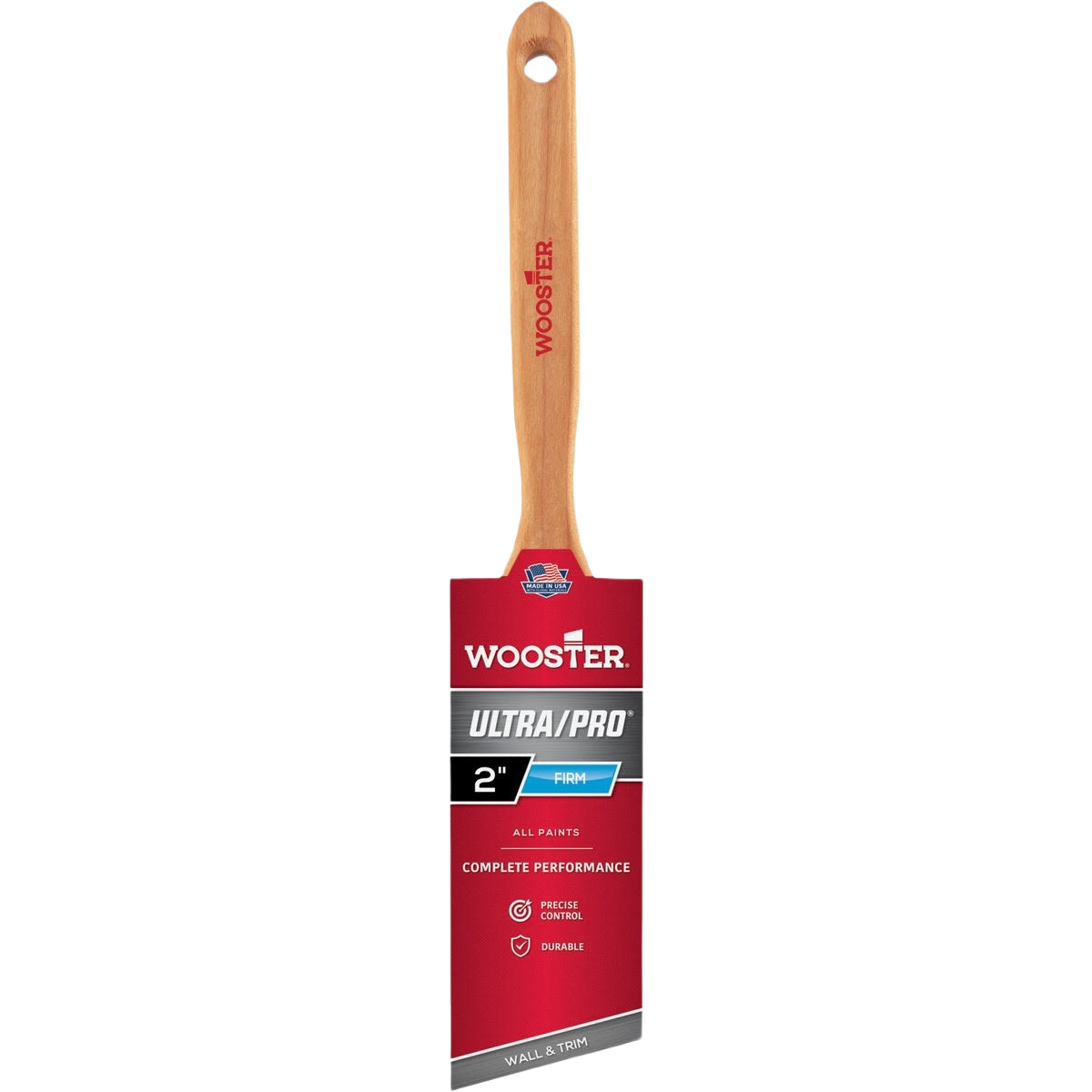 2-inch angled sash paint brush with wooden handle designed for precise control in home improvement painting tasks
