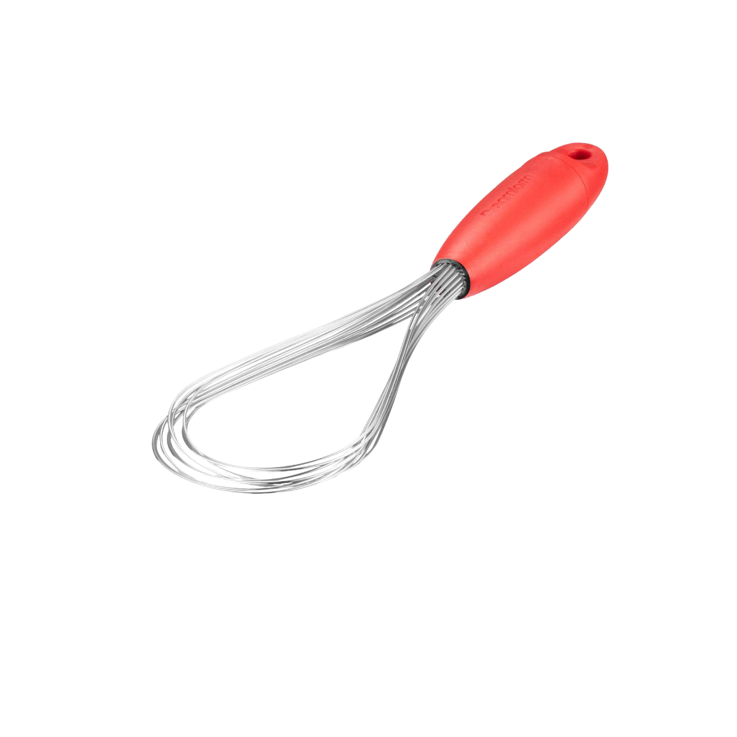 Red stainless steel flisk with ergonomic handle for mixing and blending in kitchen utensils and gadgets collections under $50