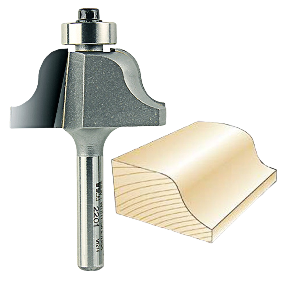 Carbide-tipped Roman Ogee router bit with two wings for precise wood edging in tool accessories under $50 collections
