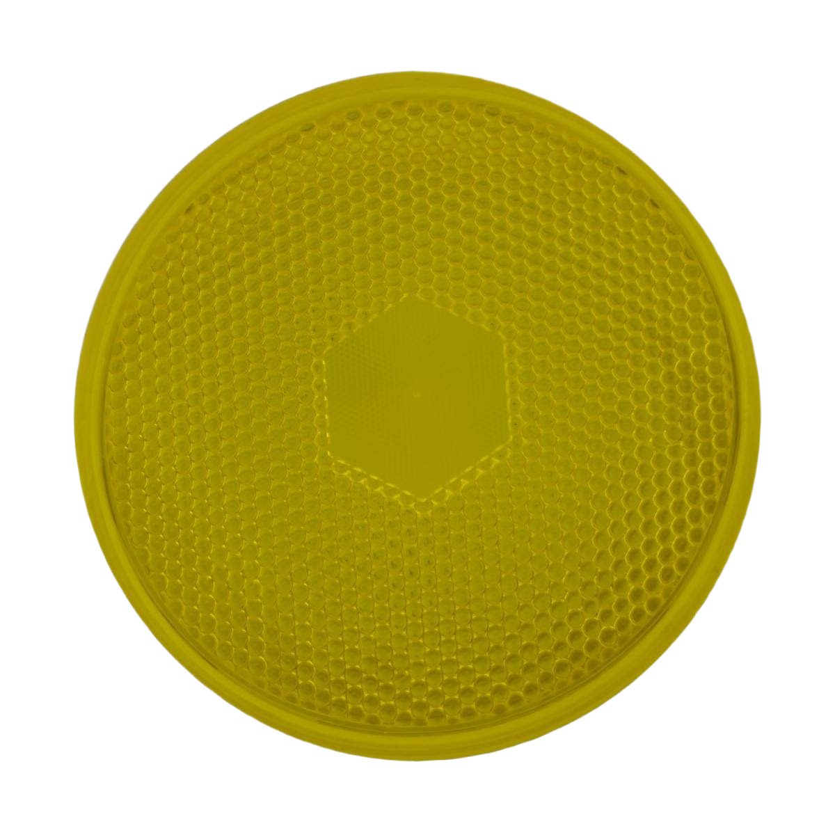 Yellow round lens cover with honeycomb pattern for flood light bulbs in lighting and electrical supplies