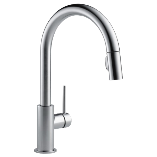 Arctic stainless steel single handle pull-down kitchen faucet in modern design for Faucets collection