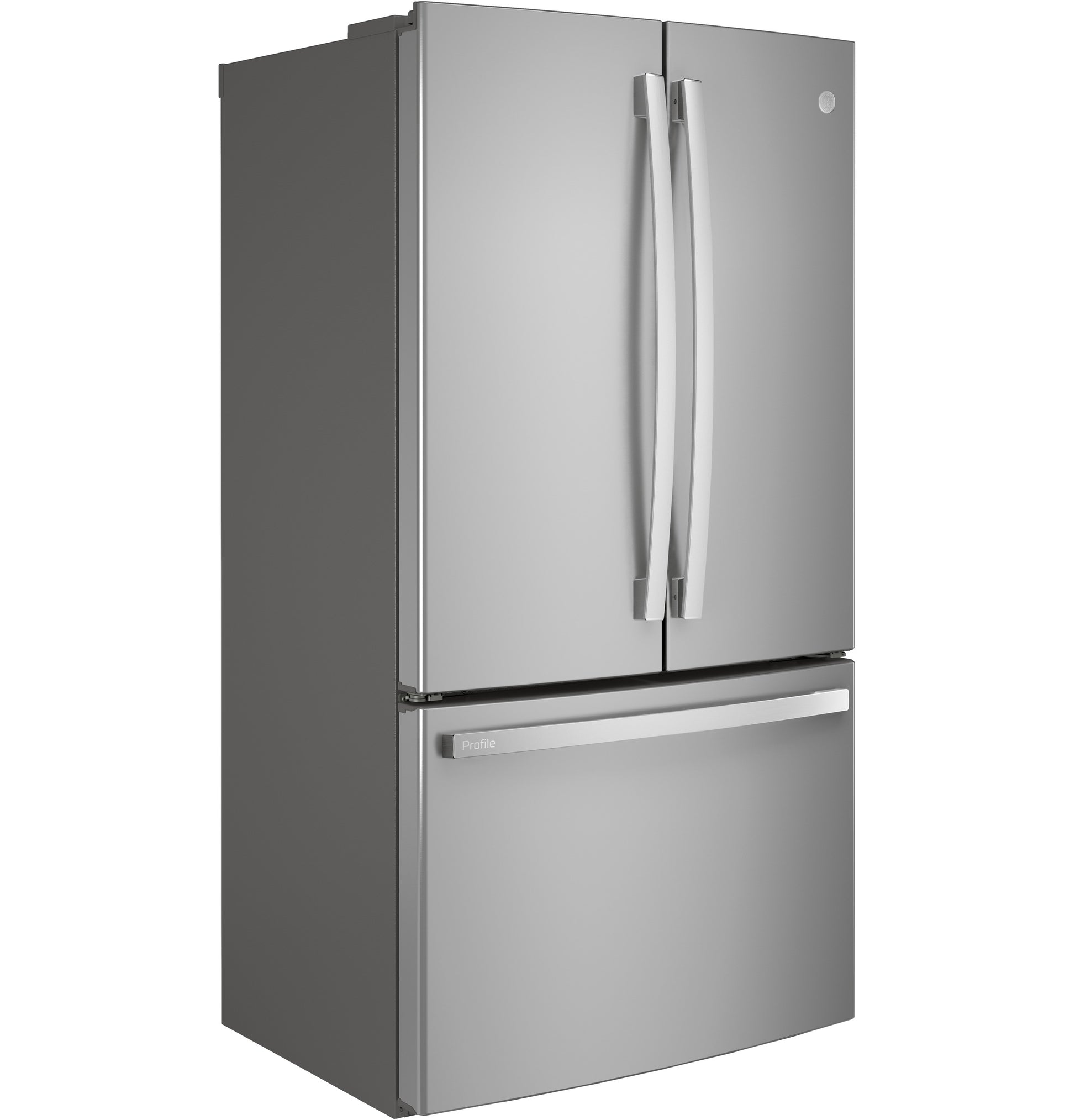 Counter-depth stainless steel French-door refrigerator with bottom freezer drawer from Kitchen & Kitchenware collections
