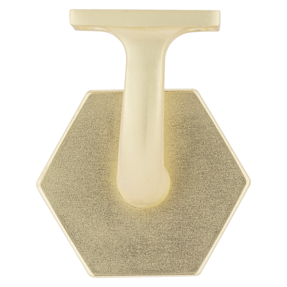 Brushed gold hexagonal handrail bracket in shelving brackets and home improvement collection under $50