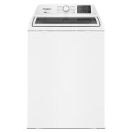 White Whirlpool top load washer with removable agitator, digital controls, and soft close lid from Washers & Dryers collection