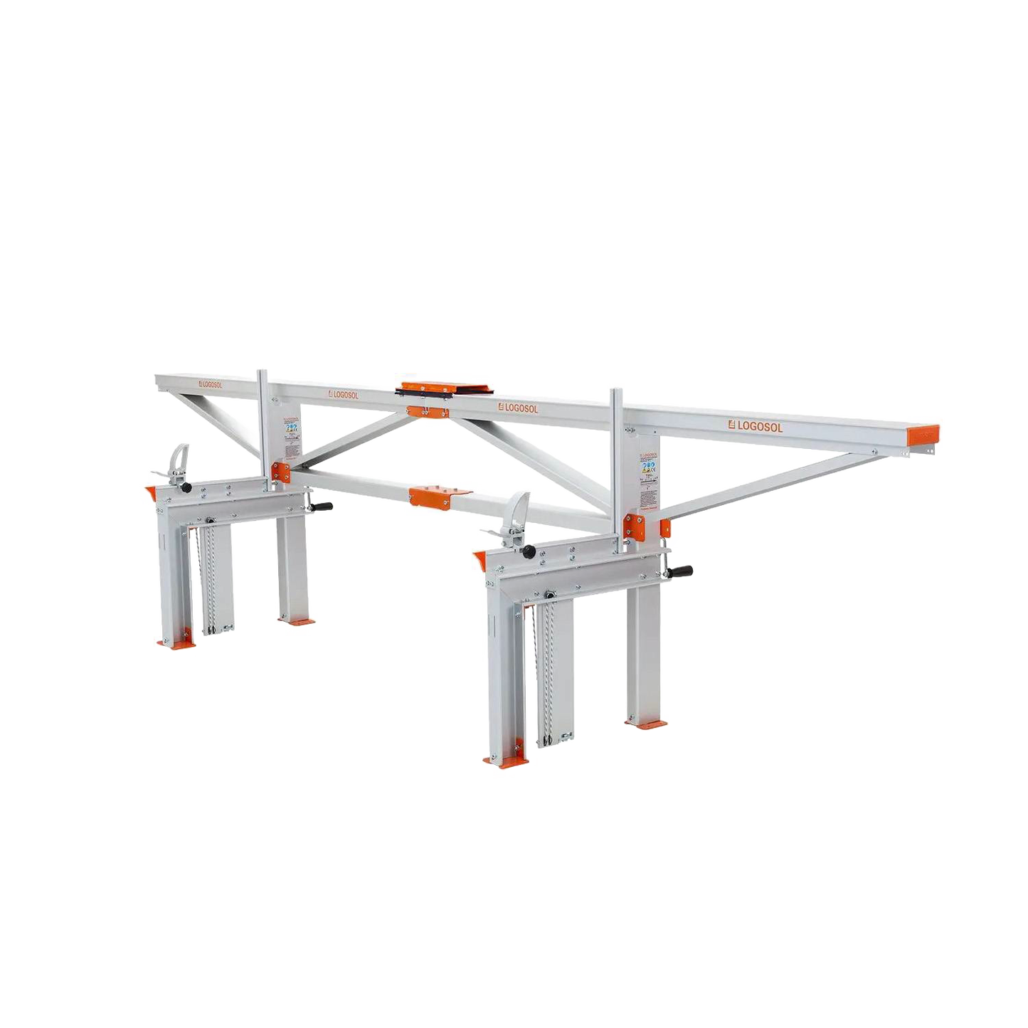 Aluminum frame chain sawmill with dual log lifts for outdoor power tool use in woodworking and home improvement projects