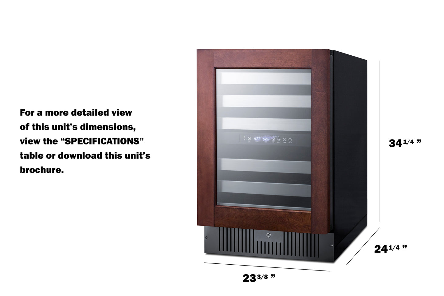 24" Wide Built-In Wine Cellar (Panel Not Included)
