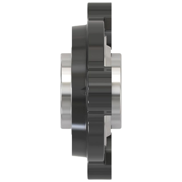 Compact black bearing component with polished metal inner ring for reliable tools and home improvement use