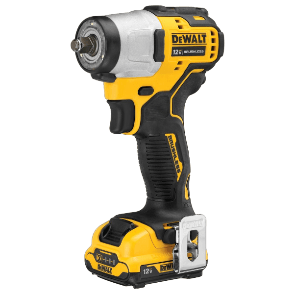 Compact cordless impact wrench with brushless motor and 12V battery for efficient tools and home improvement tasks