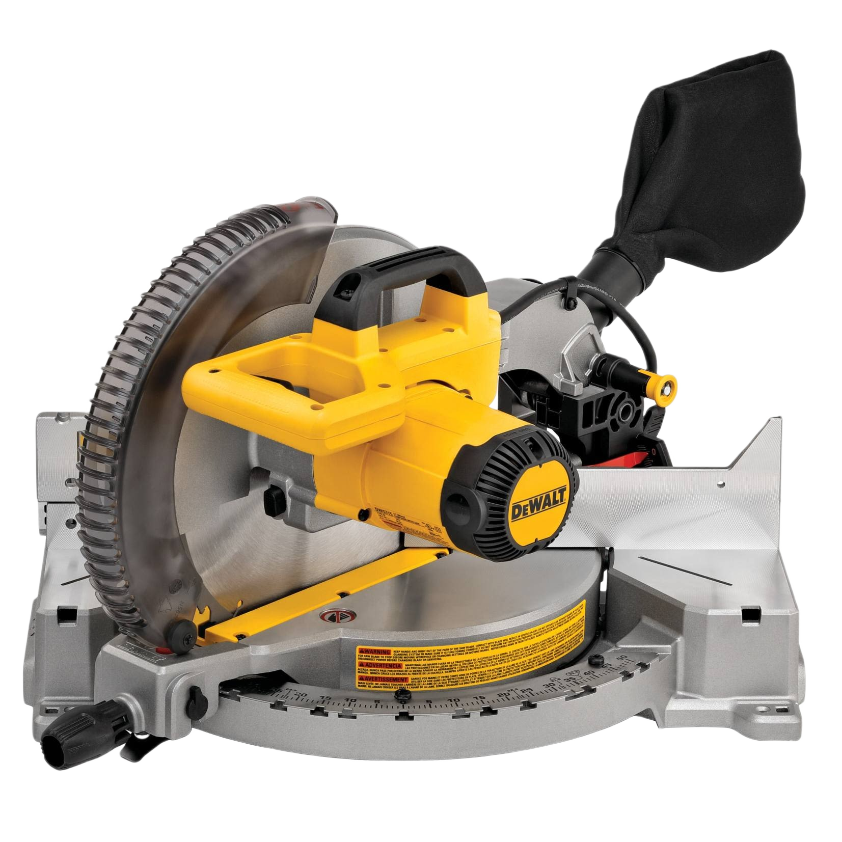 Yellow and gray single-bevel compound miter saw in power tools for precise cutting in home improvement projects