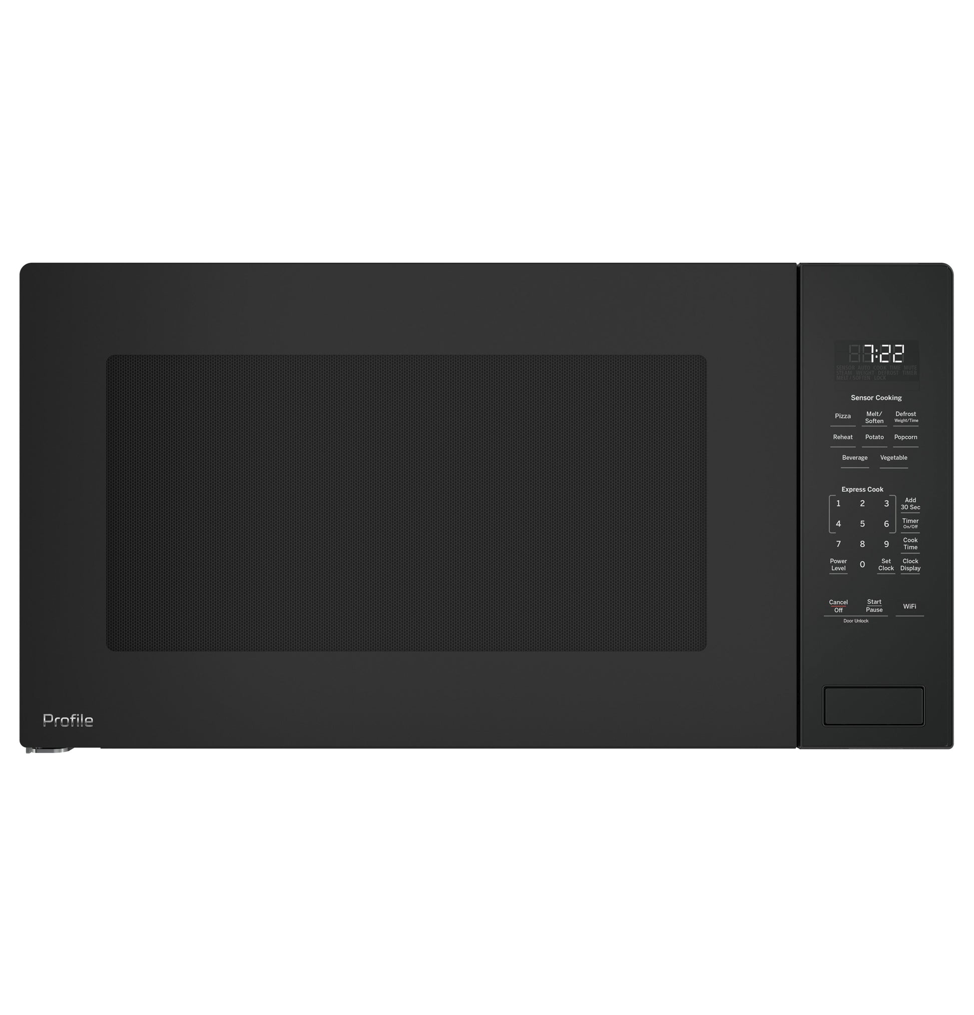 Black built-in sensor microwave oven with digital display and control panel from Microwaves and Kitchen & Kitchenware collections
