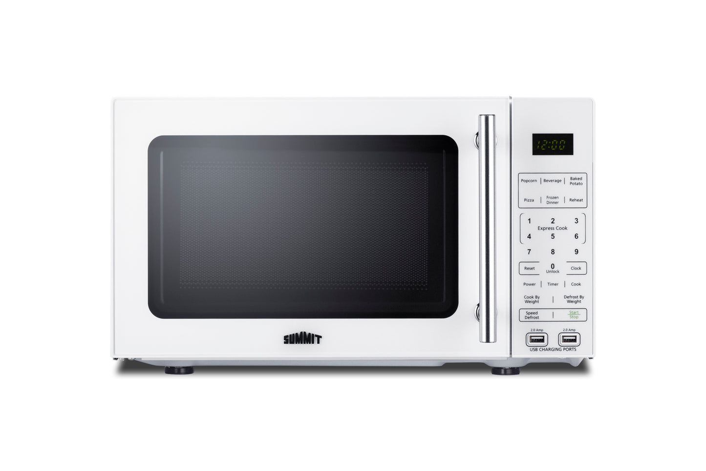 Compact Microwave with USB Ports and Allocator