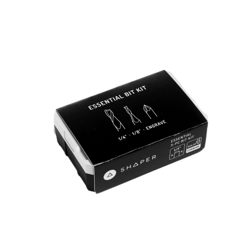 Compact black case containing three carbide router bits for woodworking in tool accessories and power tools collections