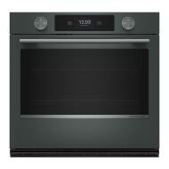 Modern 30-inch smart electric single wall oven in stainless finish with digital display and control knobs from KitchenAid Appliances collection