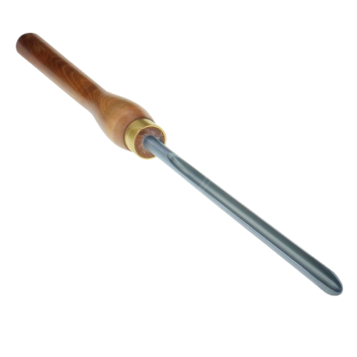Woodturning bowl gouge with long fingernail profile and wooden handle for woodworking tools under $100 category