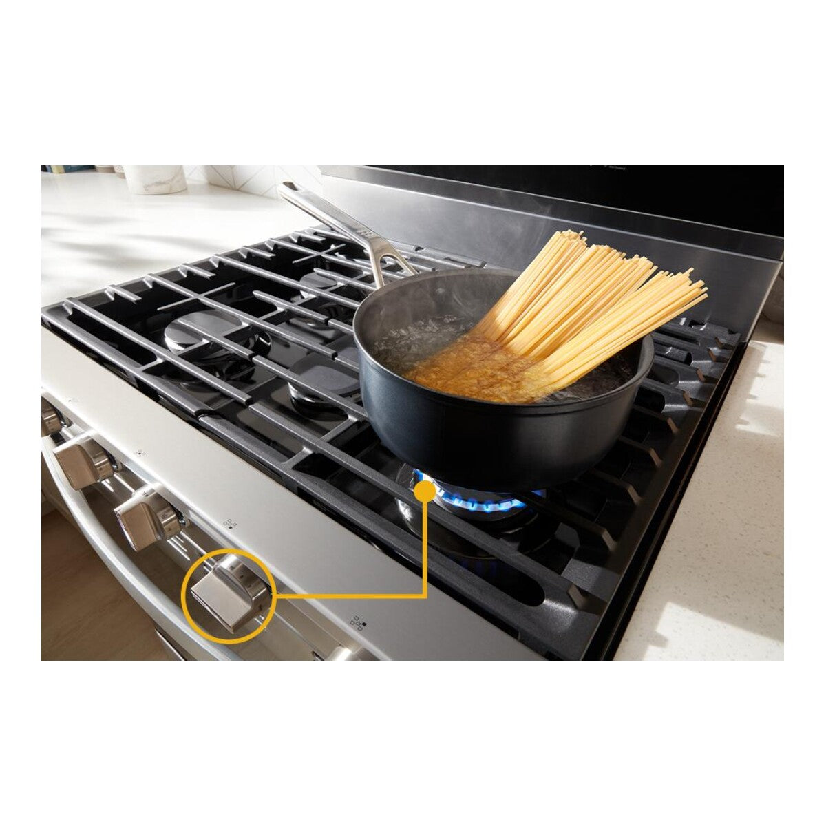 30-inch Smart Gas Range with Air Cooking Technology, No Preheat Air Fry, Steam/Self Clean and High Speed Preheat